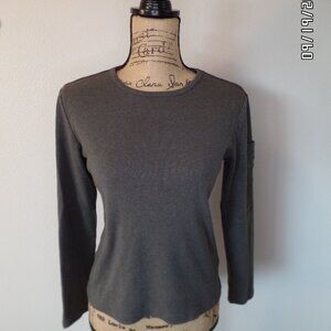 Lauren Ralph Lauren Women's Long Sleeve T-Shirt Size P/M Dark Gray